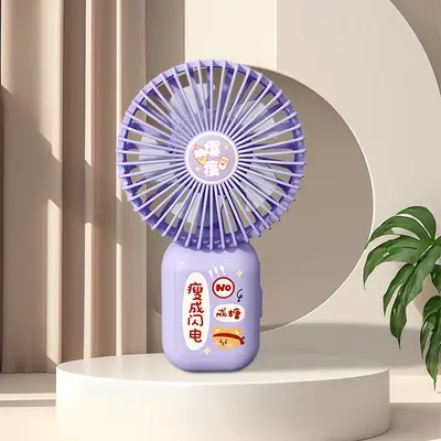 Yeni masaüstü el tipi küçük fan usb şarjlı fan sessiz taşınabilir uzun pil ömrü baskılı LOGO'yu destekler - 10