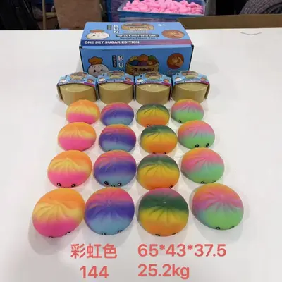 Gerçekçi Sahte Baozi Stres Oyuncağı, Yavaş Geri Dönüşlü Sıkıştırma Topu - 9