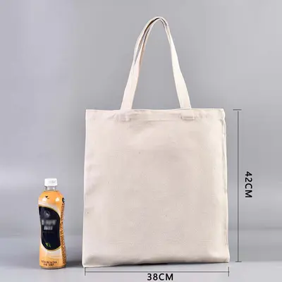 Blank Canvas Tote Bag, Shoulder Style, Customizable Logo Print - 11