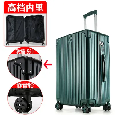 Suitcase 26-28 inch, leather, shockproof wheels - 8
