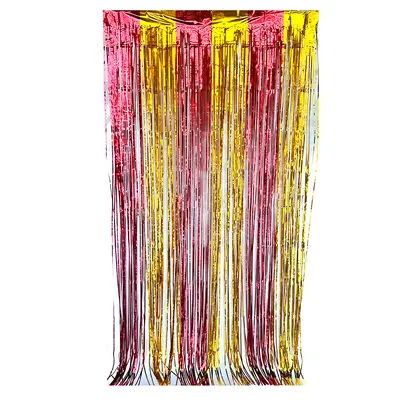 2m Two-Color Rain Silk Curtain Backdrop for Party and Birthday Decoration - 6