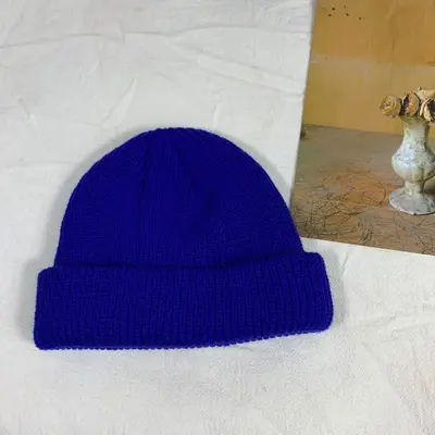 Kadın Örme Kavun Derisi Bere, Kore Stili Düz Renk, Sonbahar Kış Modası - 7