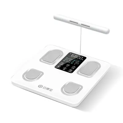 Smart home wide-screen color display scale, precision Bluetooth electronic scale, eight-electrode body fat analyzer for fitness management. - 7