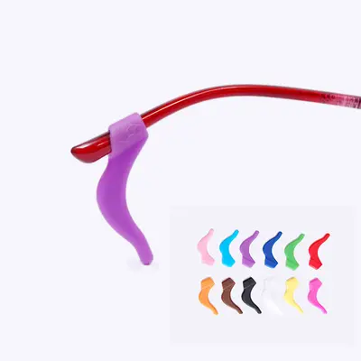 Smart AI Glasses Leg Covers, Non-Slip Silicone Temple Tips with Sport Ear Hooks