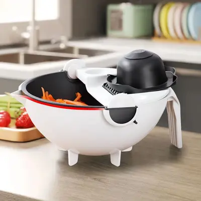 Household multifunctional vegetable cutter with slicer and grater