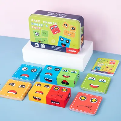 Tin Box Transforming Cube, Kids Educational Large Particle Building Blocks - 4