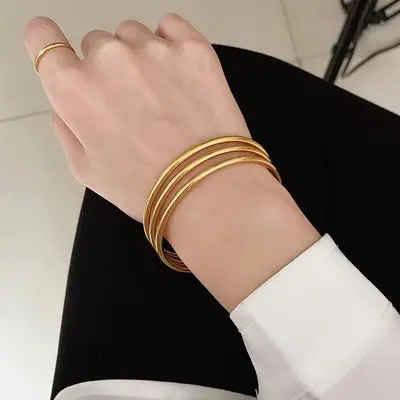 Vietnamese sand gold solid bracelet imitation gold - 4