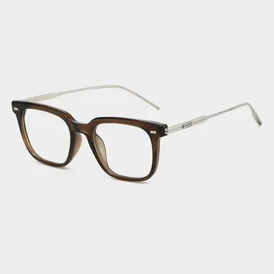 Square Blue Light Blocking Glasses for Men, Prescription Lenses Possible