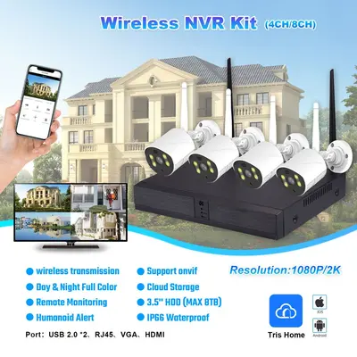 NVR sabit disk video kaydedici icsee kablosuz HD kamera su geçirmez