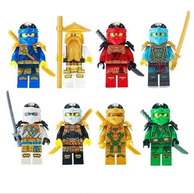 LEGO-Compatible Minifigure Lloyd Ninja with Motorcycle - 7