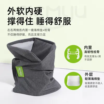 U-shaped neck pillow, portable for travel and sleep - 5