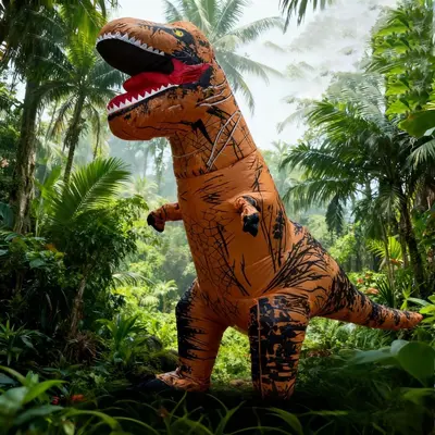 Tyrannosaurus Rex Dev Şişme Gerçekçi Dinozor Kostüm Parti Maskotu Ebeveyn-Çocuk Etkileşimli Rol Yapma Kıyafeti Sınır Ötesi