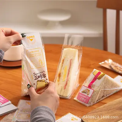 Einweg-Sandwich-Verpackungsbeutel, transparent, leicht zu öffnen
