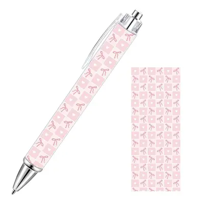 Mädchen Schleifen-Kugelschreiber mit Herz-Rollenpapier - 12