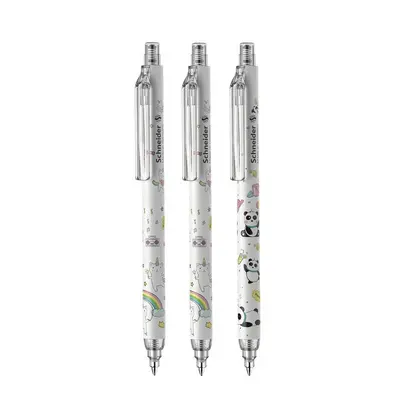 Schneider Mengbao Retractable Gel Pen, Black Ink, Refillable with G2 Refill - 8