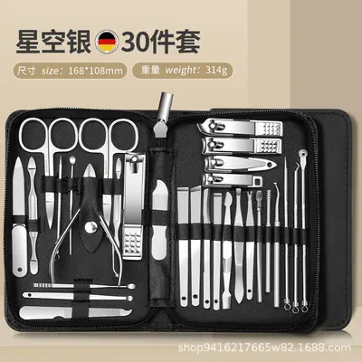爆款跨境指甲剪套装30件套美甲工具不锈钢款指甲剪全套修甲指甲钳 - 10