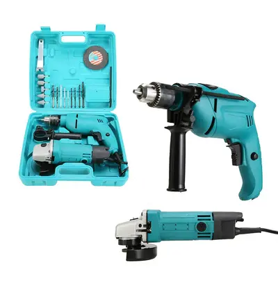Elektrikli matkap ve açı taşlayıcı seti, 2 parçalı - 7