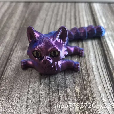3D Baskı Sevimli Kedi Yavrusu Figürü, Çocuklar İçin Dekoratif Süs