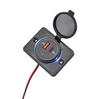 Sınır ötesi çok satan otobüs ve karavan hızlı şarj modifiye USB şarj cihazı 48 watt PD bağlantı noktası hızlı şarj araç şarj cihazı