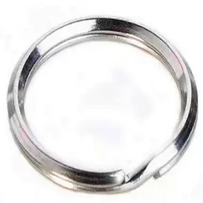 Metal Key Ring, Black Flat Split Ring, 304 Stainless Steel - 13