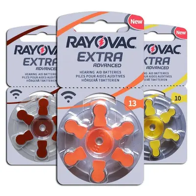 Original Rayovac Extra Hearing Aid Batteries A10, A312, A13 - 2