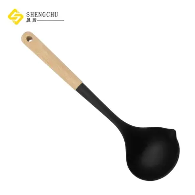 Amazon 6-teiliges Silikon-Küchenutensilien-Set, antihaftbeschichteter Suppenlöffel, Spachtel, temperaturbeständige Lebensmittelqualität aufhängbare Küchenutensilien - 3