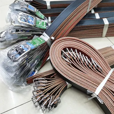 Best-selling men's genuine leather belts on the street, now knife-cut, single-piece pigskin belt, pin buckle belt, manufacturer ready stock wholesale - 3