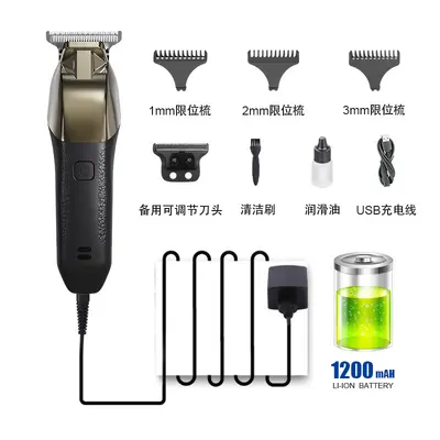 Машинка для стрижки волос Amazon USB для дома в ретро-стиле с гравировкой, белая мужская машинка для стрижки волос, электрический триммер для головы с маслом, прямые продажи с фабрики - 8