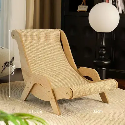 Large Sisal Cat Scratcher and Lounger, Low-Shedding - 7