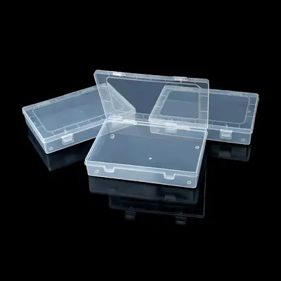 PP plastik kutu oyuncak masaüstü saklama kutusu donanım parçaları kırtasiye ambalaj kutusu dikdörtgen şeffaf saklama kutusu kapaklı