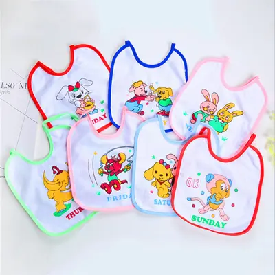 Baby cotton bib, waterproof, hanging style