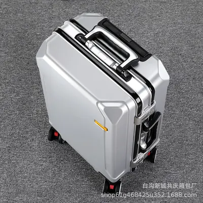 Aluminum Frame Trolley Suitcase with Combination Lock and Universal Wheels - 8