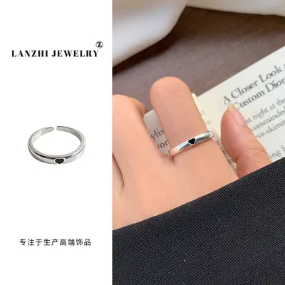Lanzhi koreanische Schmuckringe Tiktok-Hit für Frauen minimalistisches Design Luxus Mode offener 925er Silberring - 13