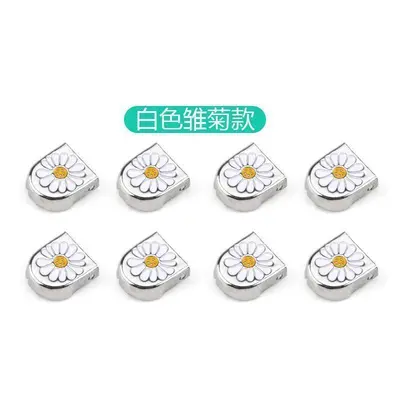 Metal No-Tie Shoe Buckle, Round Capsule Press Clasp, Unisex - 10