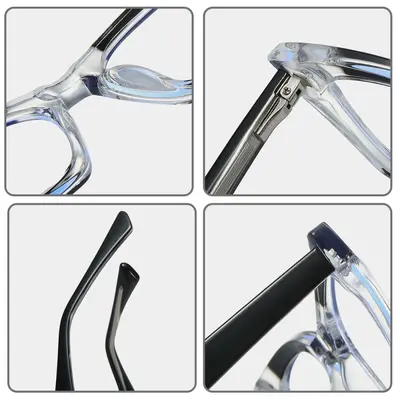 87332 Blue Light Blocking Square TR90 Eyeglass Frame - 5