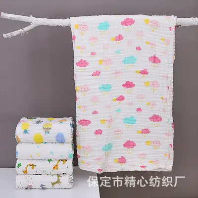 100% Baumwolle Sechsschichtige Babydecke, 110x110 cm, ganzjährig