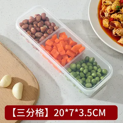 Narrow slit refrigerator compartment crisper box for fruits and vegetables frozen meat packaging box microwavable food storage box with air holes - 9