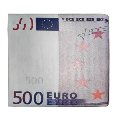 Men's Short Zipper PU Leather Wallet, Banknote Pattern, Folding - 7