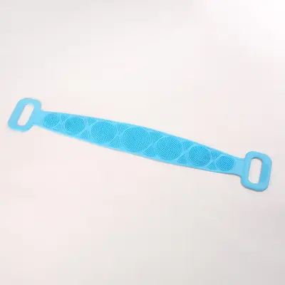 Sırt ovma için silikon banyo havlusu, sırt ovma için uzun şerit banyo aleti, erkekler ve kadınlar için güçlü çift taraflı peeling havlusu. - 11