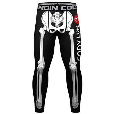Men's Printed Compression Sports Long Pants for Running and Basketball - 6