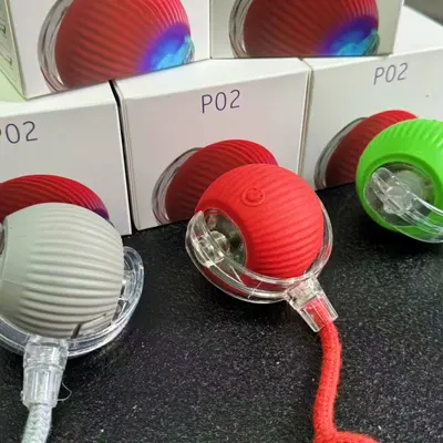 Plüsch-Katzenspielball, selbstbeschäftigend, Rollball - 4