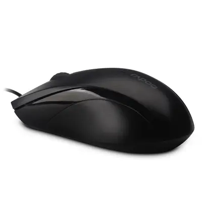 Rapoo N1600 Wired Silent Optical Mouse, USB, Portable