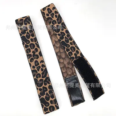 Peruk elastik bant leopar desenli cırt cırtlı bant dantel peruk kenar sabitleme bandı Melts Band Leopard