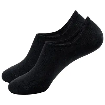 Women's Summer Thin Boat Socks, Black Polyester, Anti-Slip - 7