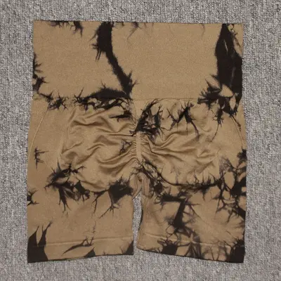 Nahtlose Smiley-Batik-Yogaleggings, hohe Taille, Pfirsich-Po-Effekt - 11