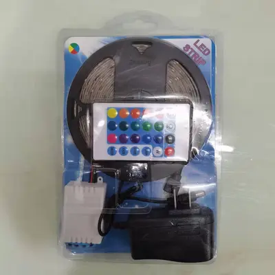 Street stall night market light LED light strip 12V 2835 RGB set adhesive waterproof colored light strip blister set