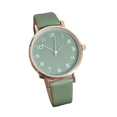 Mädchen-Quarzuhr grün Retro Waldstil - 5