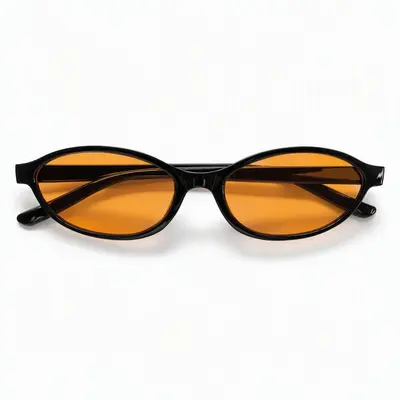 Small Oval Frame Retro British Style Sunglasses - 13