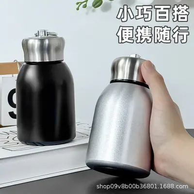 316 Stainless Steel Mini Thermos Cup with Lock Lid, Portable - 4