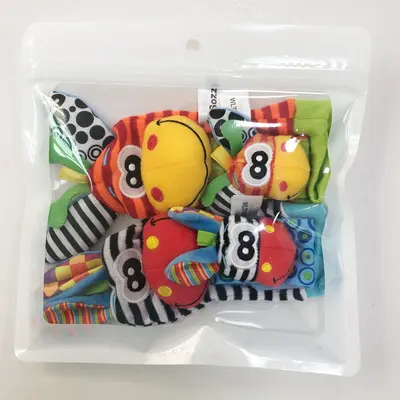 Sozzy Newborn Baby Wrist Rattle and Sock Set, 0+ Years, Early Education Toy - 12